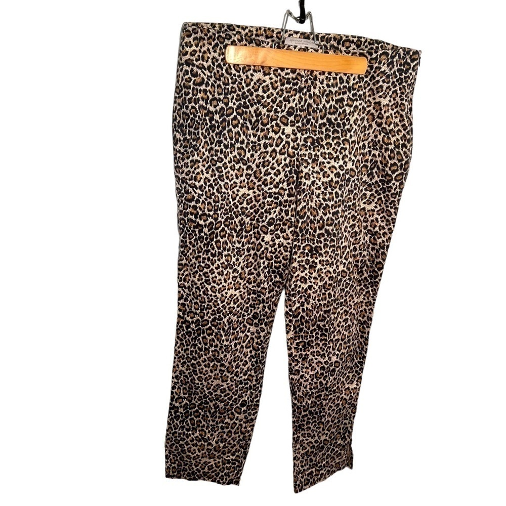 Adrienne Vittadini Collection Women's Size 10 Ankle Pants Animal Print Zip Side